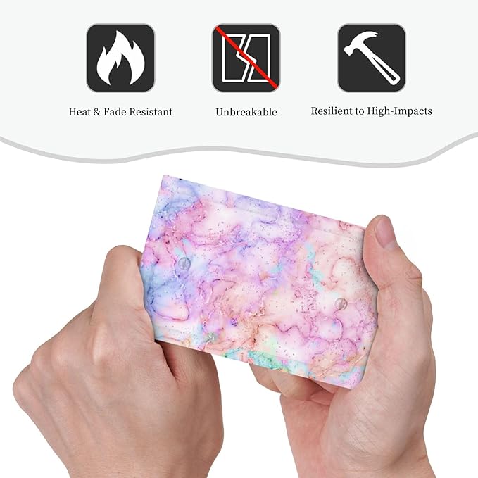 Decorative Switch Plate Covers Cute Marble Texture 1 Gang Light Switch Cover No Device Outlet Wall Plate Pink Purple Gold Abstract Blank Switchplate Electrical Faceplate for Kids Girls Nursery Decor