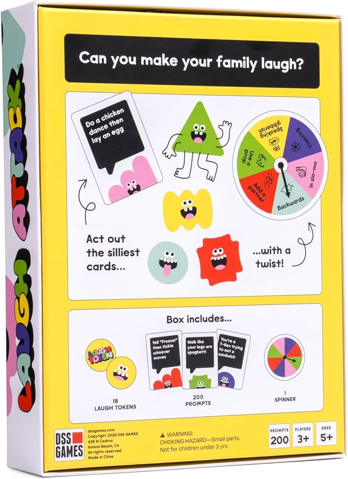 Laugh Attack [Can You Make Your Family Laugh? | Don’t Laugh Challenge Card Game For Kids, Teens, and Families | Great For Game Night, Reunions, Vacation | Kids Gift For Boys & Girls Ages 5+]