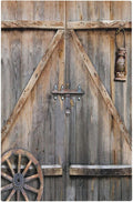Rustic Kitchen Barn Door Wooden Wood Vintage Farm Wooden Country Plank Cabin Board 1-Gang No Device Blank Wallplate Jumbo Size Unused Outlet and Light Switch Cover Decorative Plug Face Plate Cover