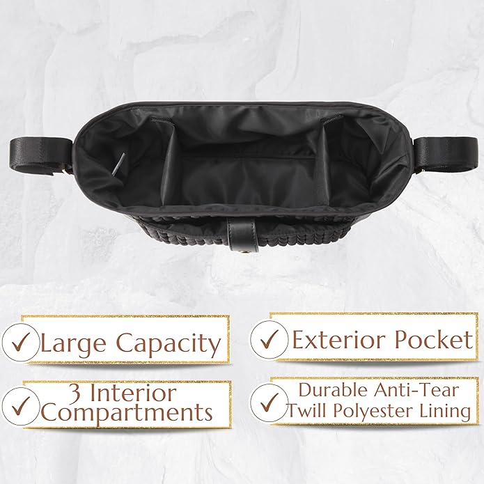 Universal Baby Stroller Organizer,Diaper Caddy Organizer with Adjustable Straps to Fits Nearly Any Strollers | Universal, Adjustable Straps
