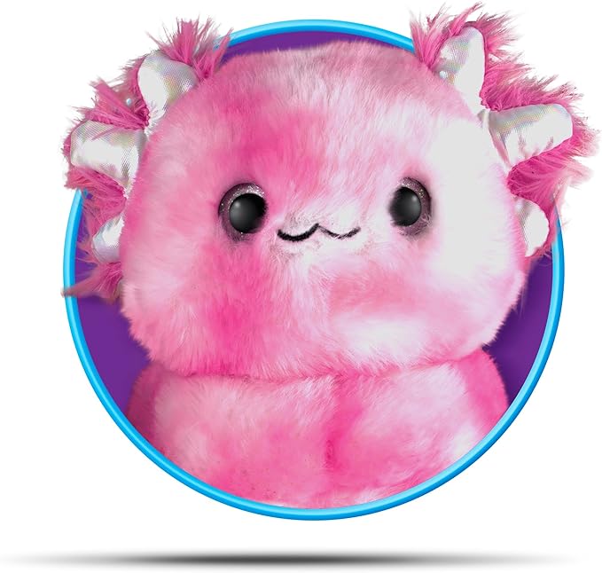 Cloudz Kids Super Soft N' Cuddly Animal Airplane Travel Neck Pillow! Keep Children Comfy and Supported with a Buddy While Traveling or just Resting at Home - Pink Axolotl