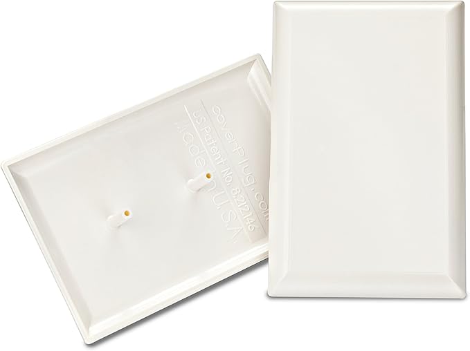 Paintable Childproof Wall Outlet Cover – 2 Pack Blank Electrical Outlet Cover for Baby Safety and Room Cohesion