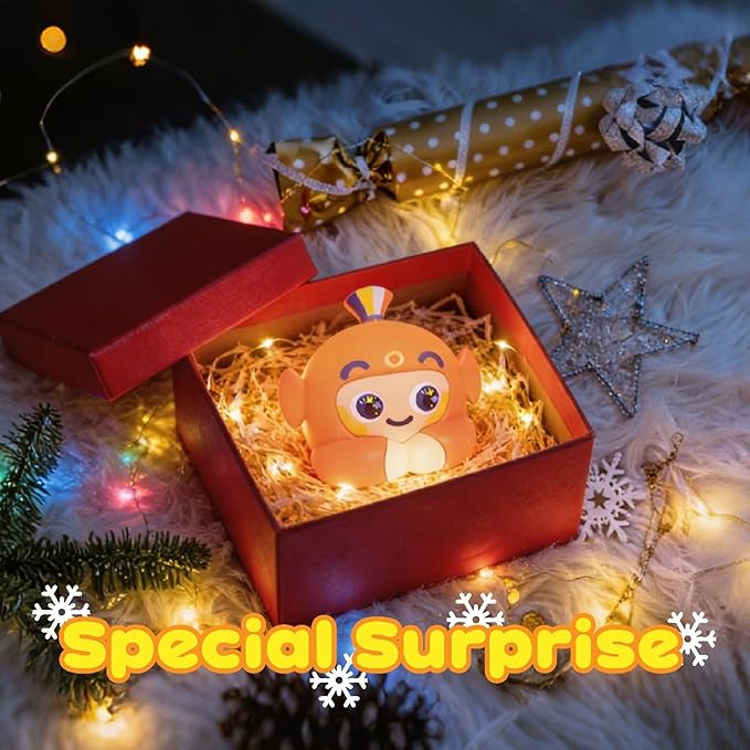 Axolotl Night Light, Hand Tap Control Squishy Silicone Lamp with 3 Warm Light Levels, Rechargeable LED Cute Animal Lamp for Bedroom, Nursery, Nightstand & Mood Lighting