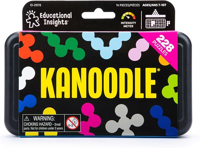 Educational Insights Kanoodle - Original 3D Brain Teaser Puzzle,Single Player Mind Challenge Toys,Handheld Travel Games,Challenging Logic Puzzles and Gifts for Kids,Teens & Adults Ages 7+,(Pack of 2)