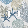 Nautical Anchor Teal Blue Beach Sea Ocean Starfish Coral Seashell Conch Underwater 2 Gang Electrical Double Toggle Outlet Light Switch Wall Plate Decorative Receptacle Face Switchplate Cover Mid Size