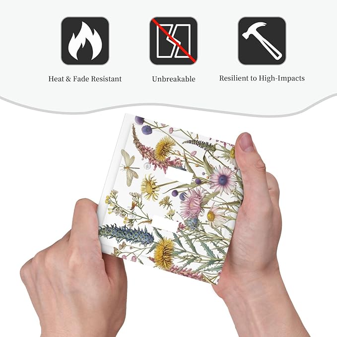 Light Switch Cover Plate Botanical Wildflowers Dragonfly Colorful Floral 2 Gang Double Toggle Decorative Switch Plates Wall Plates Electrical Faceplate for Bathroom Bedroom Decor