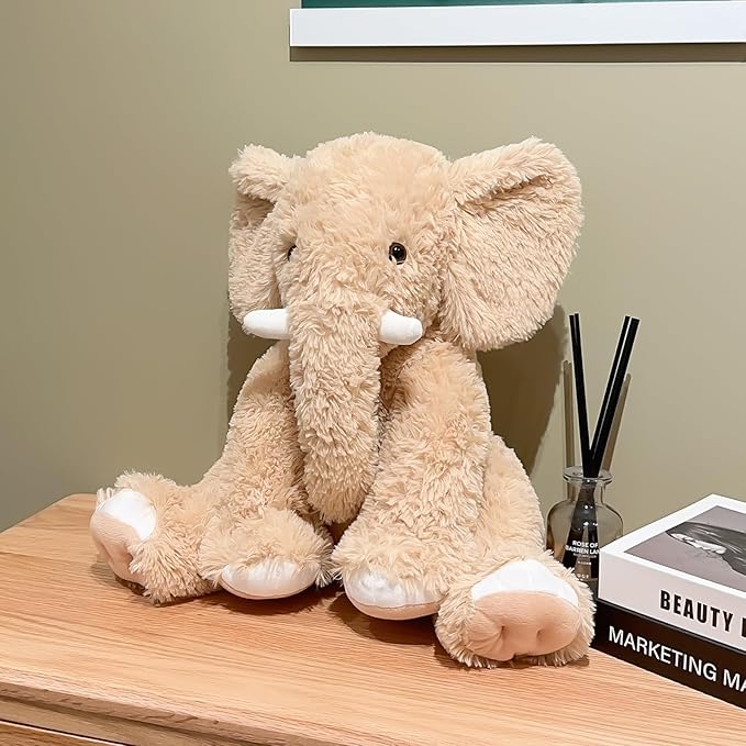 19.2 Inch Large Elephant Stuffed Animals,Clever Elephant Plush Toy for Kids, for Girls and Women,Super Soft Room Decoration(Yellow).
