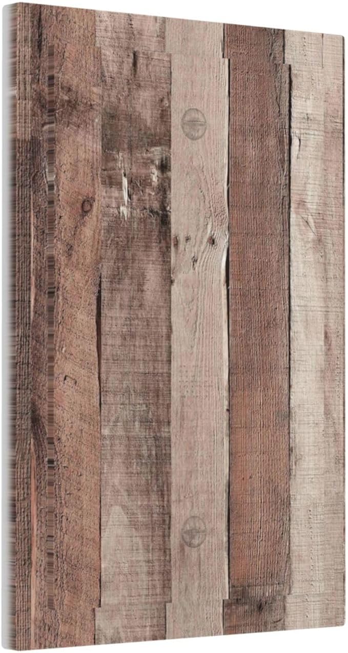 Light Switch Cover Plate Retro Wood Brown Farmhouse Barn Wooden 1 Gang No Device Blank Electrical Wall Plates Faceplate Decorative Switch Plate for Farmhouse Cabin Decor