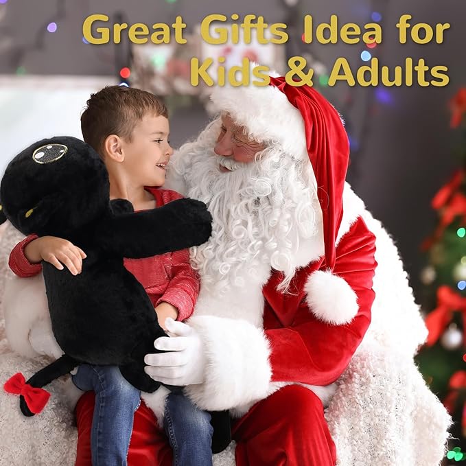 meowtastic Black Cat Weighted Stuffed Animals - 28 Inch 5.0 Pounds Weighted Plush Cat Stuffed Animal - Large Kitten Toys Pillow - Cute Plush Toys Gifts for Kids & Adults (28" 5.0 lbs)