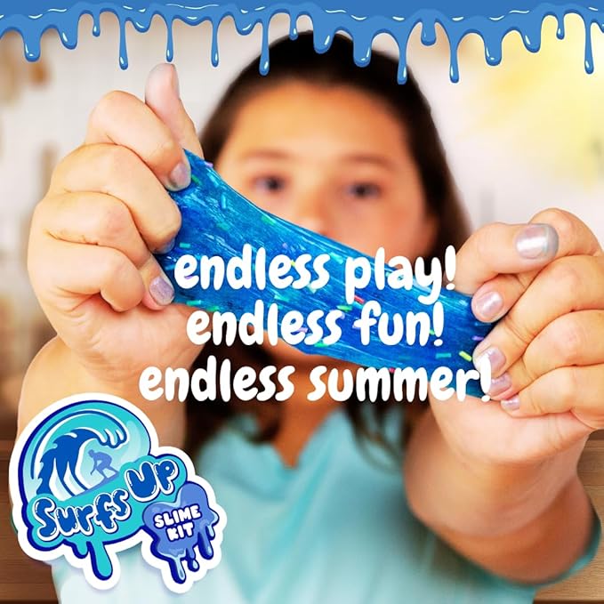 Aqua Endless Summer Surf’s Up DIY Slime Kit – Beach and Surf-Themed STEM Activity with Summer Vibes