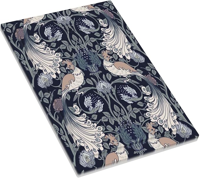 William Morris Vintage Floral Birds Peacocks 1 Gang Light Switch Covers No Device Wall Plate Decorative Blank Switchplate Electrical Faceplate for Country Bathroom Bedroom Decor