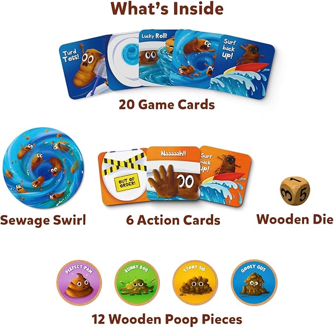 Skillmatics Card Game - Poop Wars, Fun & Fast-paced Game of Strategy, Party Game for Kids, Girls & Boys Ages 6, 7, 8, 9 & Up