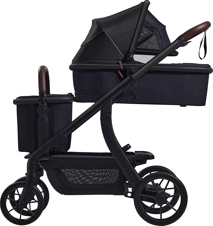 Momcozy ChangeGo Stroller Shopping Basket Only - Exclusive Fit | Accessory with Detachable Handle | Expandable Zippered Storage & Inner Organizer for On-the-Go Parents