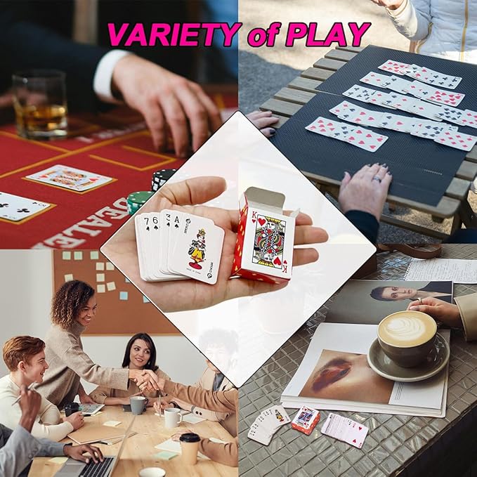 Mini Playing Cards 10 Pack, 1.65" Mini Deck of Cards, Miniature Playing Cards with Great Novelty Gift, Party Favor for Boys and Girls