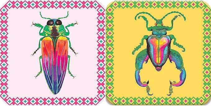 eeBoo: Memory & Matching Game- Little Beetles- 18 Illustrated Matching Pairs, Concentration Tile Game, Informative Insert, Kids Ages 3+, 1-4 Players
