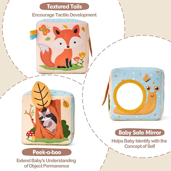 hahaland Baby Tissue Box Toy - Baby Toys 6-12 Months Montessori Toys for 6 Month Old Must Haves - Babies Boy Girl Gifts 6 7 8 9 10 12 Month Old Sensory Pulling Play Scarf Toys 1 Year Old Birthday Gift