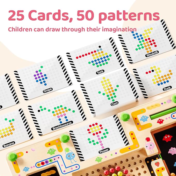 Montessori Number & Shape Puzzle Busy Board, Fine Motor Skills Educational Toy, Counting Matching Preschool Learning Toy, Early Development Sensory Gift for 3-5 Year Old Toddler Boys Girls Black