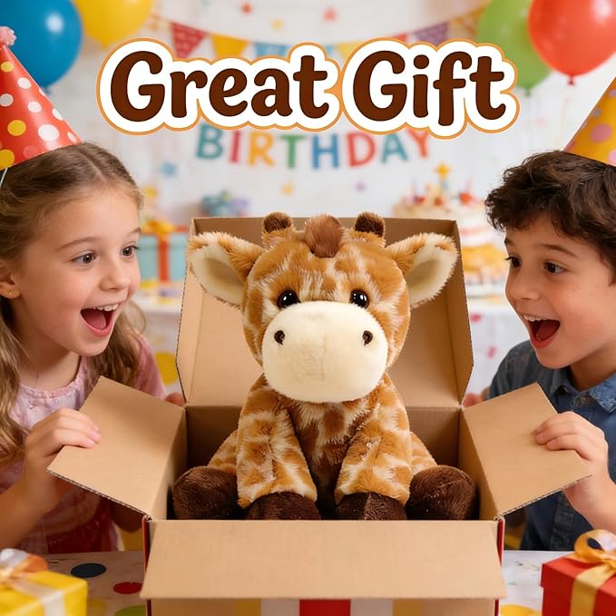 OROZCOR Giraffe Stuffed Animal, Cute Giraffe Plush Toys 8.5in, Soft Giraffe Stuffed Animals Gifts for Kids Baby Girls Boys (Giraffe)