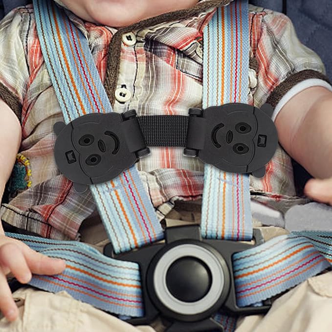 Anti Escape Buckle Lock Clip Baby(Under 1.5 Years Old) Harness Chest Clip, Baby Safety Strap Prevent Child Taking Their Arms Out of High Chairs/Strollers/Baby Reins(2 Pack)