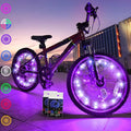 TINANA 2 Tire Pack LED Bike Wheel Lights Ultra Bright Waterproof Bicycle Spoke Lights Cycling Decoration Safety Warning Tire Strip Light for Kids Adults Night Riding