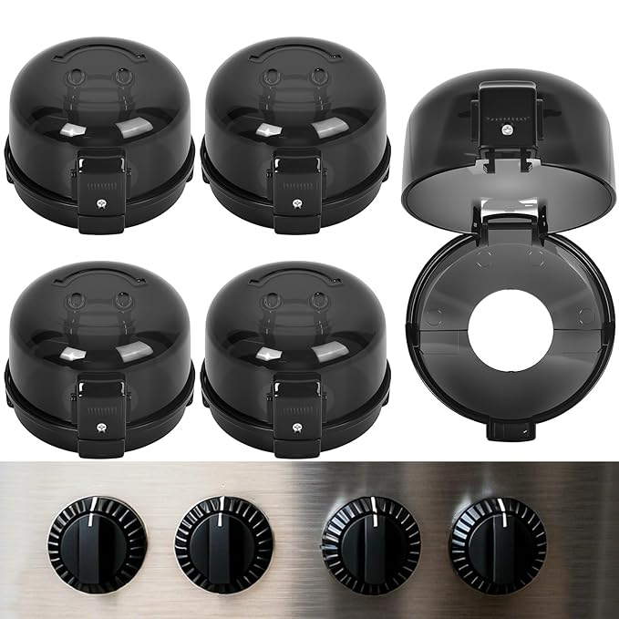 Stove Knob Safety Covers for Child, Gas Stove Knob Locks (5 Pack)