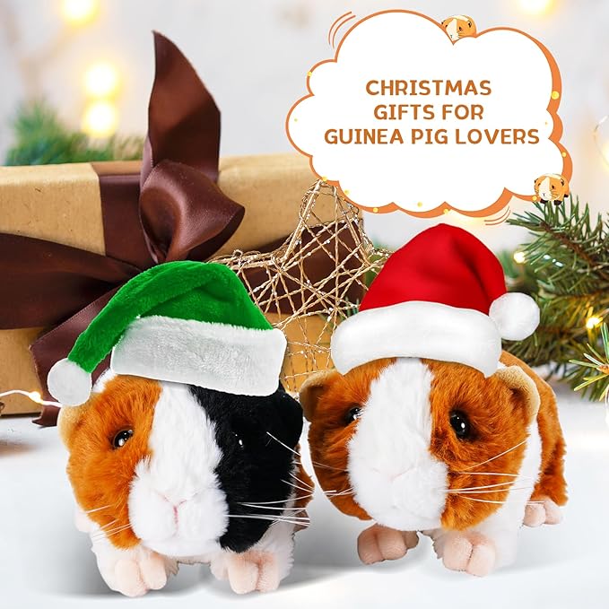 Guinea Pig Stuffed Animal, Cute Guinea Pig Plush for Kids, Realistic Stuffed Animals Small Live Animals Toys for Boys Girls Children's Christmas Birthday Gifts(Grey)