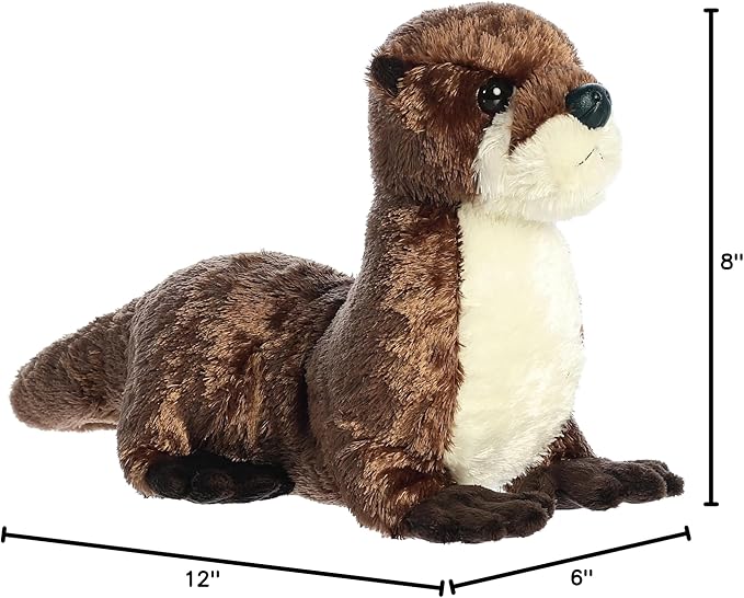 Aurora® Adorable Flopsie™ River Otter Stuffed Animal - Playful Ease - Timeless Companions - Brown 12 Inches