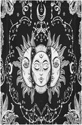 Light Switch Cover Plate Psychedelic Sun and Moon Wall Plate Cover 1 Gang Black and White Blank No Device Decorative Outlet Covers Electrical Switchplate for Bathroom Bedroom Home Decor