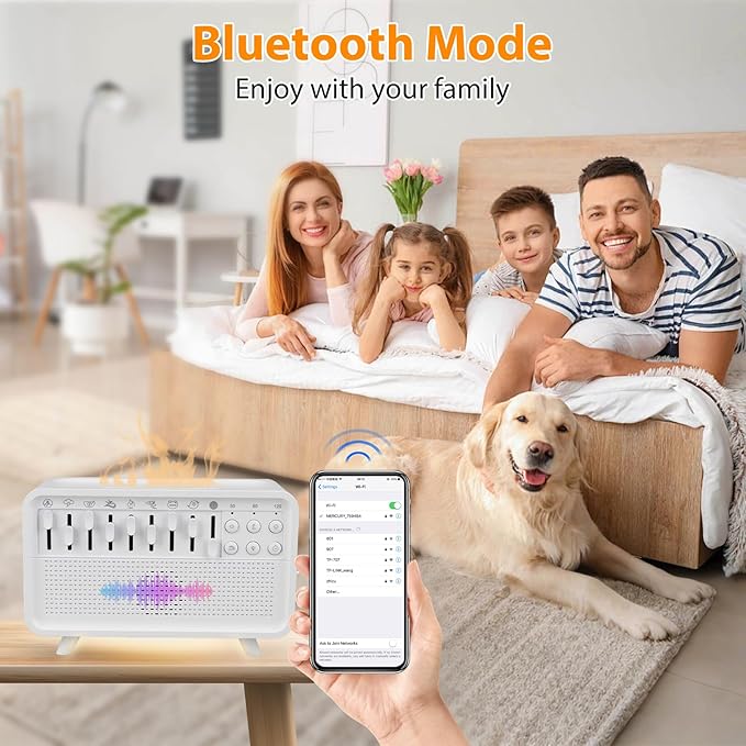 White Noise Machine with Essential Oil Diffuser & Night Light - Portable Sleep Sound Therapy for Adults/Babies, 8 Natural Sounds, Auto-Off Timer, BPA-Free Humidifier for Bedroom, Office, Travel