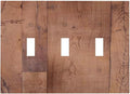 Rustic Brown Dark Wood Texture Printing Decorative Switch Plates 3 Gang Wall Plate Triple Toggle Light Switch Cover Faceplate Electrical Wall Panels For Farmhouse Cabin Decor