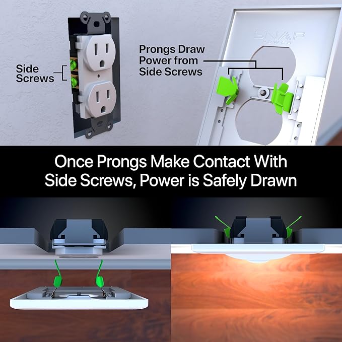 1 Pack - SnapPower Multi-Color GuideLight – Outlet Cover RGB Lights, Customizable Ambient Lighting/Mood Lighting for Home, Kitchen, Gaming Room, Kids Bedroom, Nursery, Holiday Decor (Ivory, GFCI)