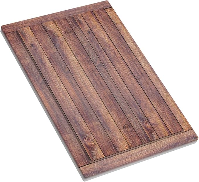 Decorative Blank Wall Plate with Wood Texture Rustic Vertical Planks Brown Design Single Gang No Device Outlet Covers 1 Gang Light Switch Covers for Vintage Aesthetic Kitchen/Bedroom Decor