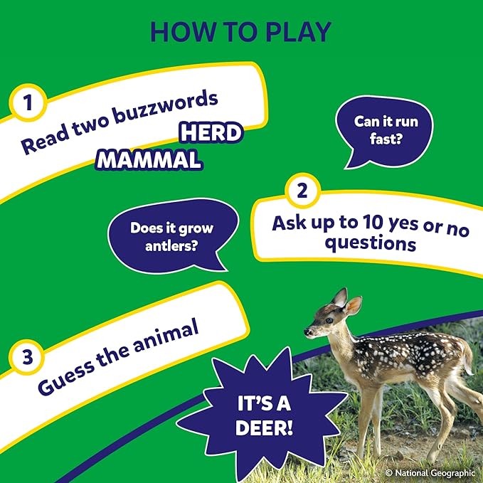 Skillmatics Guess in 10 National Geographic Animals, Educational Card Game for Kids & Families, Animal Trivia & Travel Game, Screen-Free Fun, Gifts for Ages 6, 7, 8, 9 and Up