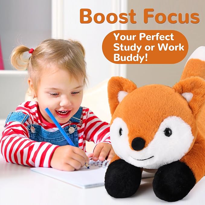 gnomantic Fox Weighted Stuffed Animals - 28 Inch 5.0 Pounds Weighted Plushies Fox - Large Plush Stuffed Animals Pillow - Cute Plush Toys Gifts for Kids & Adults