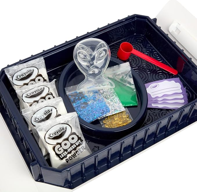 Crayola Goo All-in-1 Sensory Station, Galactic Slime Making Kit for Kids, Essential Easter Basket Stuffers, Less Mess, DIY Arts & Crafts Set, Gifts for Kids, Ages 6+
