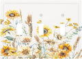 Yellow Floral Sunflowers Wheat Ears Watercolor Wild Flowers Decorative Switch Plates 3 Gang Wall Plate Triple Toggle Light Switch Cover Faceplate Electrical Wall Panels for Bedroom Living Room Decor