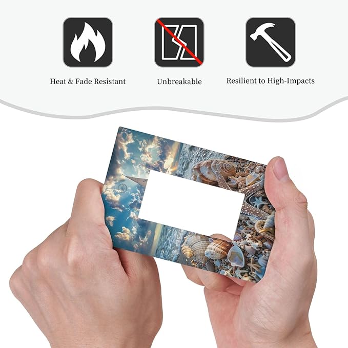 Outlet Covers Summer Sea Beach Starfish Seashell Sailboat 1 Gang Light Switch Cover Plate Single Rocker Switch plate Covers Decorative Wall Plates Electrical GFCI Receptacle for Home Decor