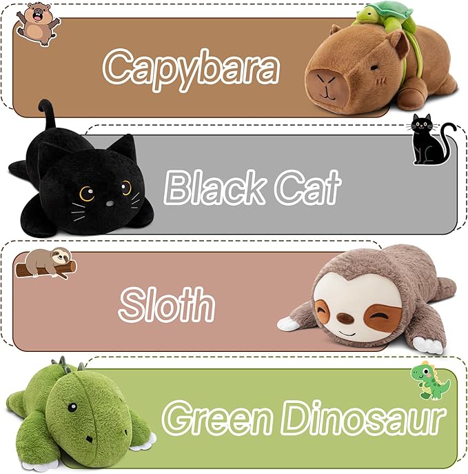 SQEQE Weighted Stuffed Animals Dinosaur Plush, Weighted Stuffed Animals Dino Plushies for Cozy Comfort, Soft T-Rex Pillow Toy for Kids Adults, Valentines & Birthday Gifts 23.6 Inch 3.8 Lbs