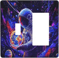Astronaut Space Cool Galaxy Planet Outlet Covers 1 Toggle 1 Rocker Combination Decorative Wall Plate Electrical Switch Plates Light Switch Cover Plate for Kids Room Nursery Decor