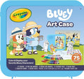 Crayola Bluey Create & Color Art Case (75+ Pcs), Bluey Coloring Pages, Stickers & Markers, Kids Art Kit with Storage Case, Ages 5+