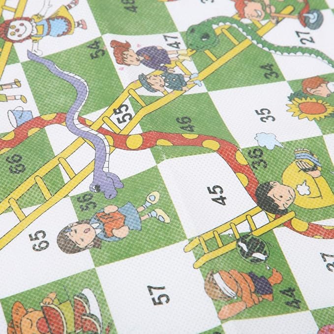 RiToEasysports Snake Leader Chess Foldable Non Woven Carpet Mat for Childs Play - Washing and Lightweight Toys of The Family Interaction (Height 3cm Diameter 2cm)