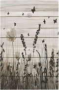 Wildflower Butterfly Grass Dandelion Vintage Wooden Print Light Switch Cover Plate 1 Gang No Device Blank Electrical Wall Plates Faceplate Decorative Switch Plate Covers for Farmhouse Home Decor