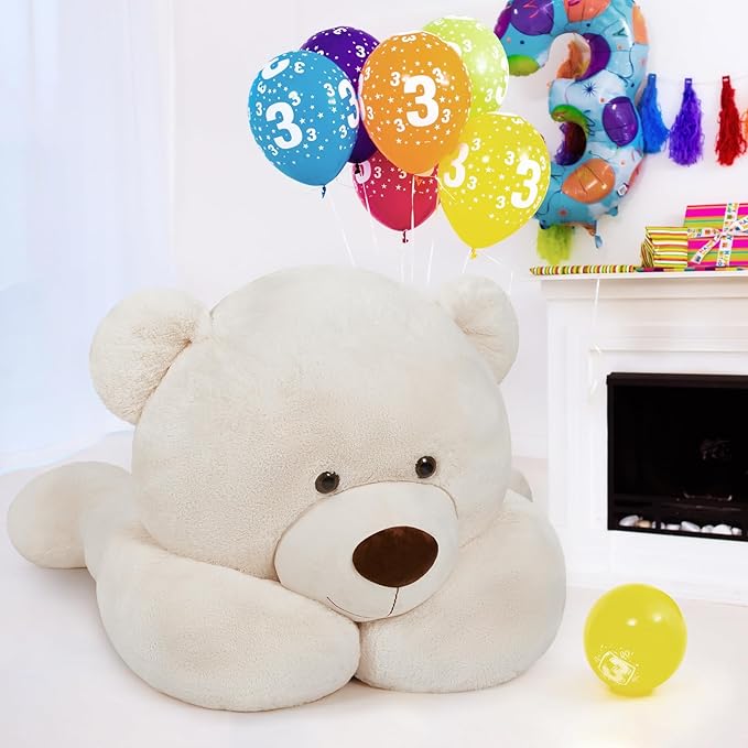MaoGoLan Giant Teddy Bear 10ft Stuffed Animal, Huge Jumbo Size 10 Feet Teddy Bear Plush, Charming and Fluffy Bear for Decorations, Celebrations,Valentines Day,Baby Shower,White
