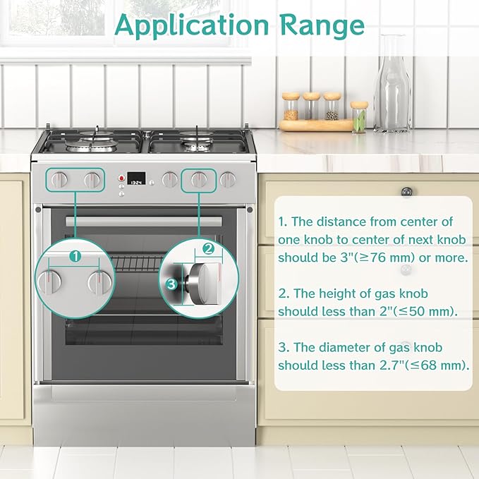 Stove Knob Covers for Child Safety,AOSITE Upgraded Gas Knob Covers for Kids Stove Guard with Strong Adhesive, 5 Pack Durable Design Childproof Oven Knob Locks for Babies and Pets,No Screws or Drill