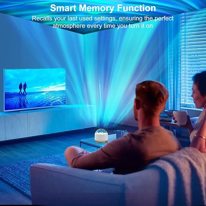 HUMIIEYE Northern Lights Projector, 13 Colors Aurora Night Light Projector for Bedroom, 3 Timers, Remote Galaxy Light Projector, Memory Function Dimmable Mood Lighting for Playroom Kids Teen Girl Gift