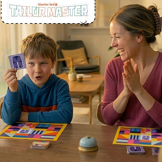 Whales Entertainment |Tailor Master Board Game for Kids 3 +| Family Game Night | Memory Matching Card with Bell Tap| Educational and Fun for Preschool,Toddlers and Parents|Helps Improve Concentration