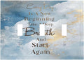 Decorative Light Switch Cover Plate Motivational Quotes Blue Abstract Texture 3 Gang Wall Plates for Electrical Triple Toggle Switch Plate Covers Outlet Covers Faceplate for Home Decor