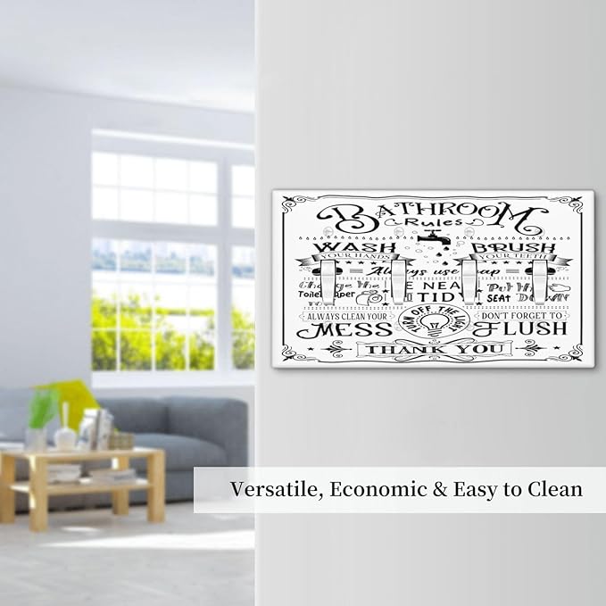 Bathroom Wash Inspirational Quote 4 Gang Quad Toggle Device Light Switch Cover Decorative Wall Plate Decorative Electrical Faceplate Outlet Cover