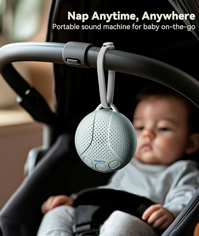 White Noise Machine for Babies and Kids - Baby Sleep Soother | Portable Sound Machine with Night Light for Nursery | 16 Soothing Sounds | Shush | Travel | Registry Gift | Baby Shower