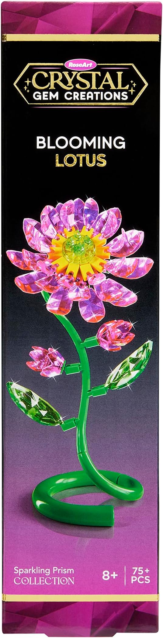 Crystal Gem Creations Blooming Lotus Flower Kit by RoseArt, 75+ Pieces, Great for Adults, Tweens and Children Ages 8+